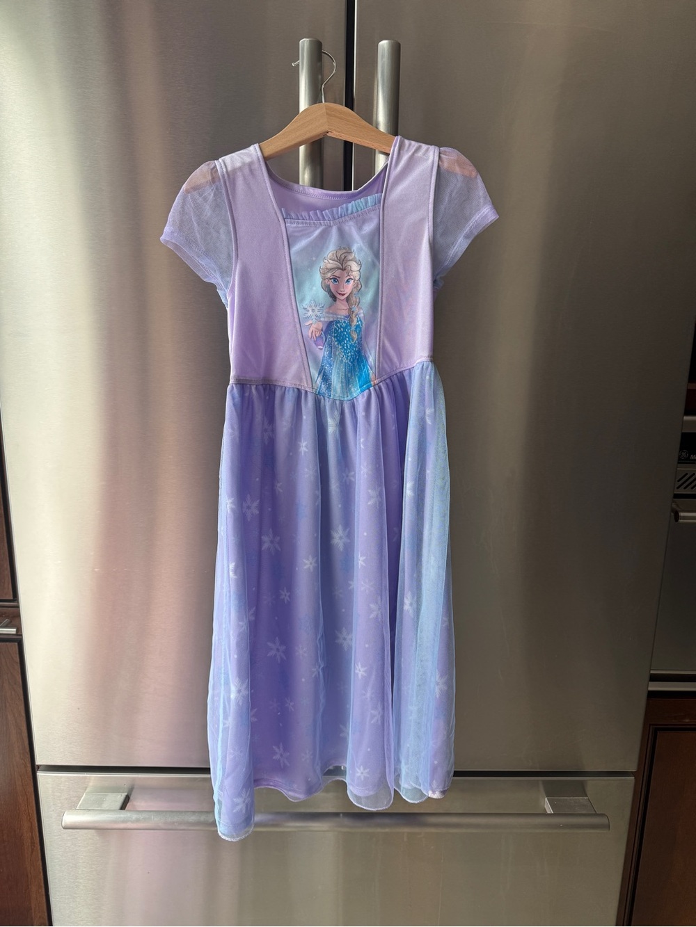 Disney Girls Lavender Elsa Nightgown with Snowflake Details 6 7 8 9